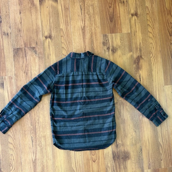 Quicksilver Boys Striped Flannel Button Up Shirt | Size Medium - Picture 5 of 5